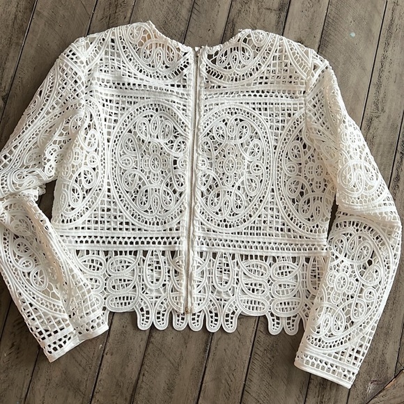 Aijek Embroidered Cropped Top Size 2 - Picture 6 of 8